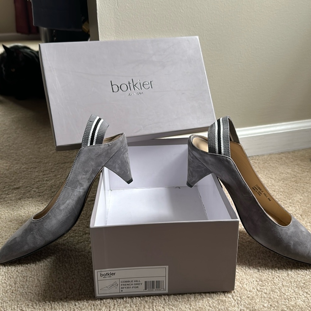 Gorgeous grey kitten heels from Botkier